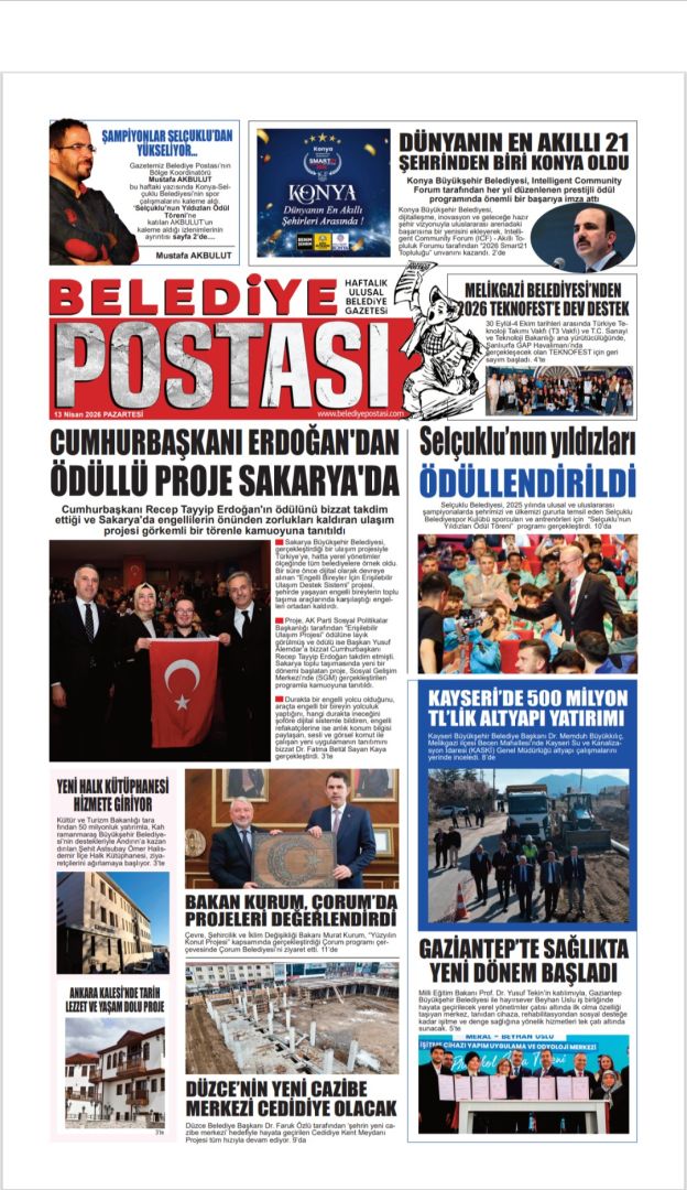 BELEDİYE POSTASI 13 NİSAN 2026