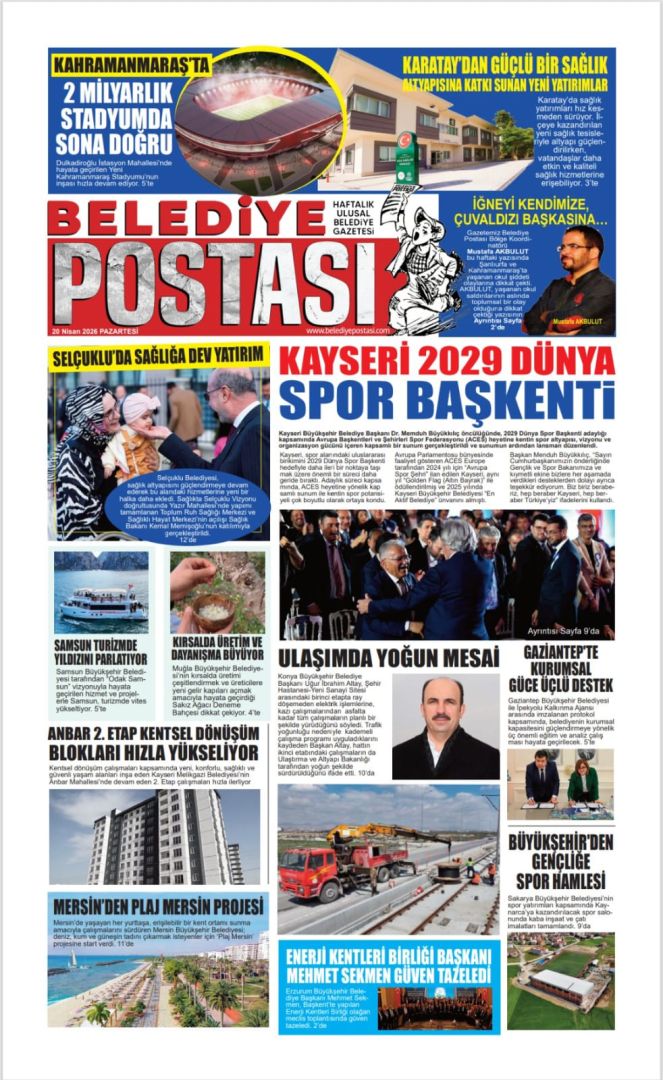 BELEDİYE POSTASI 20 NİSAN 2026 