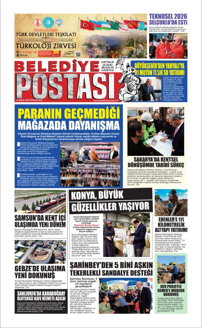 BELEDİYE POSTASI 18 MAYIS 2026 