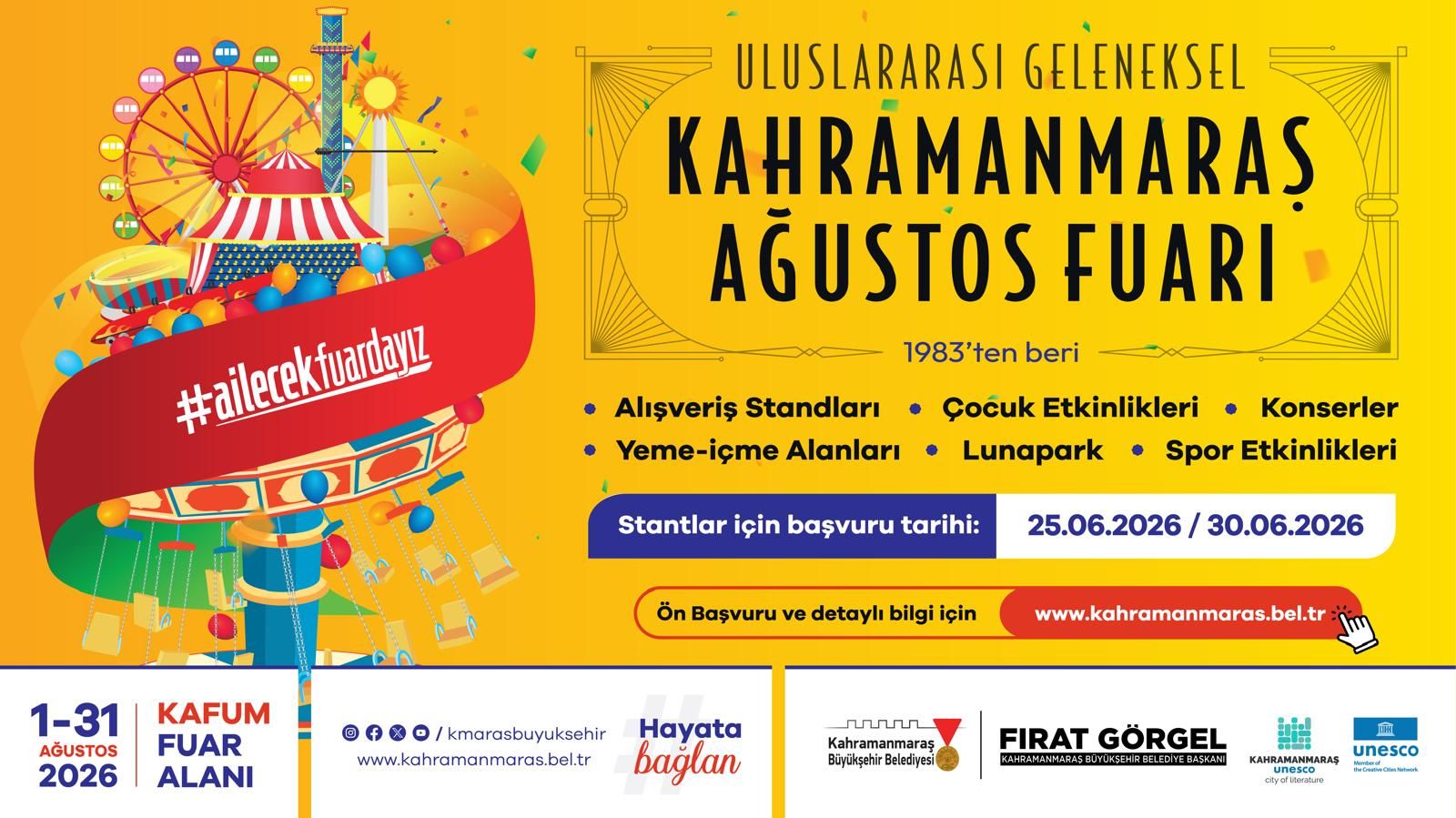 AĞUSTOS FUARI ESNAFINI BEKLİYOR; BAŞVURULAR BAŞLADI