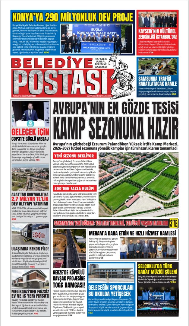 BELEDİYE POSTASI 15 HAZİRAN 2026    