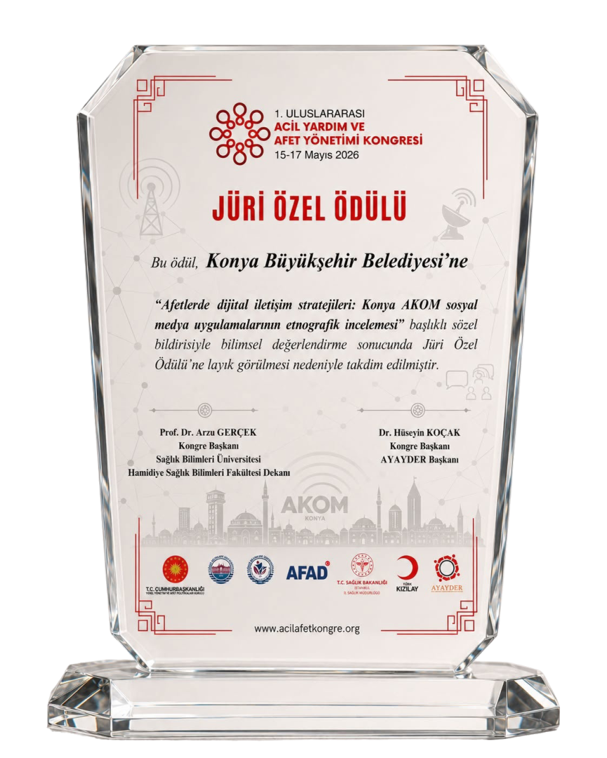 KONYA AKOM DÜNYA SAHNESİNDE ÖDÜLLENDİ