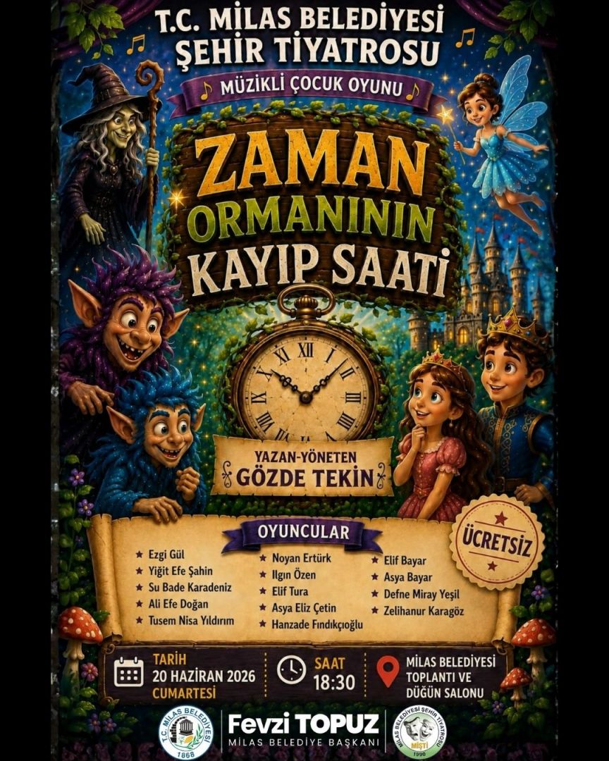 MİLAS BELEDİYESİ’NDEN ÇOCUKLARA TİYATRO ARMAĞANI 