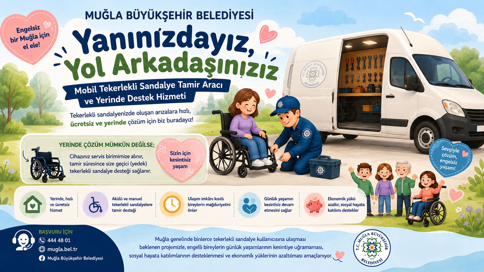 MUĞLA’DAN ENGELLİLERE MOBİL DESTEK HİZMETİ 