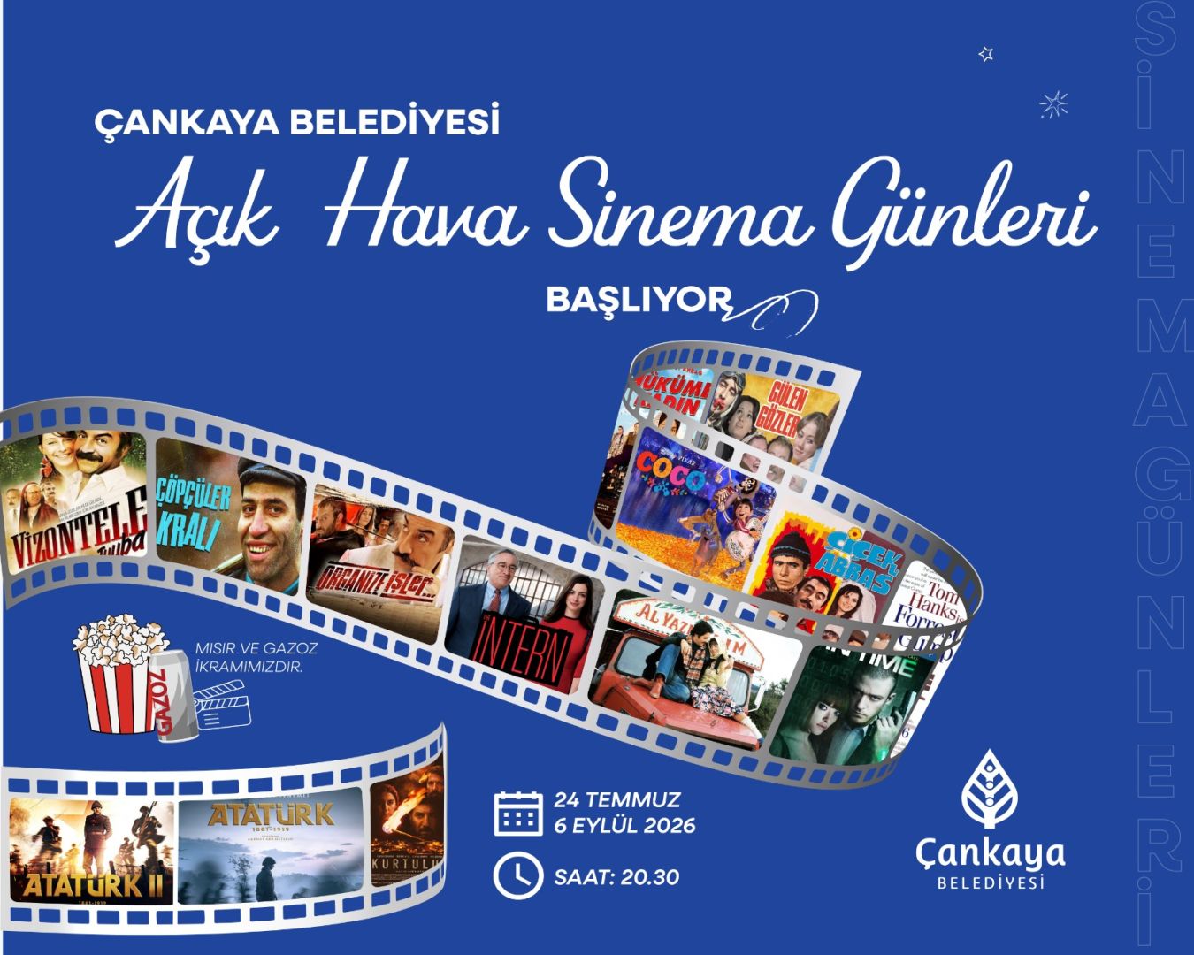 ÇANKAYA'DA AÇIK HAVA SİNEMASI BAŞLIYOR 