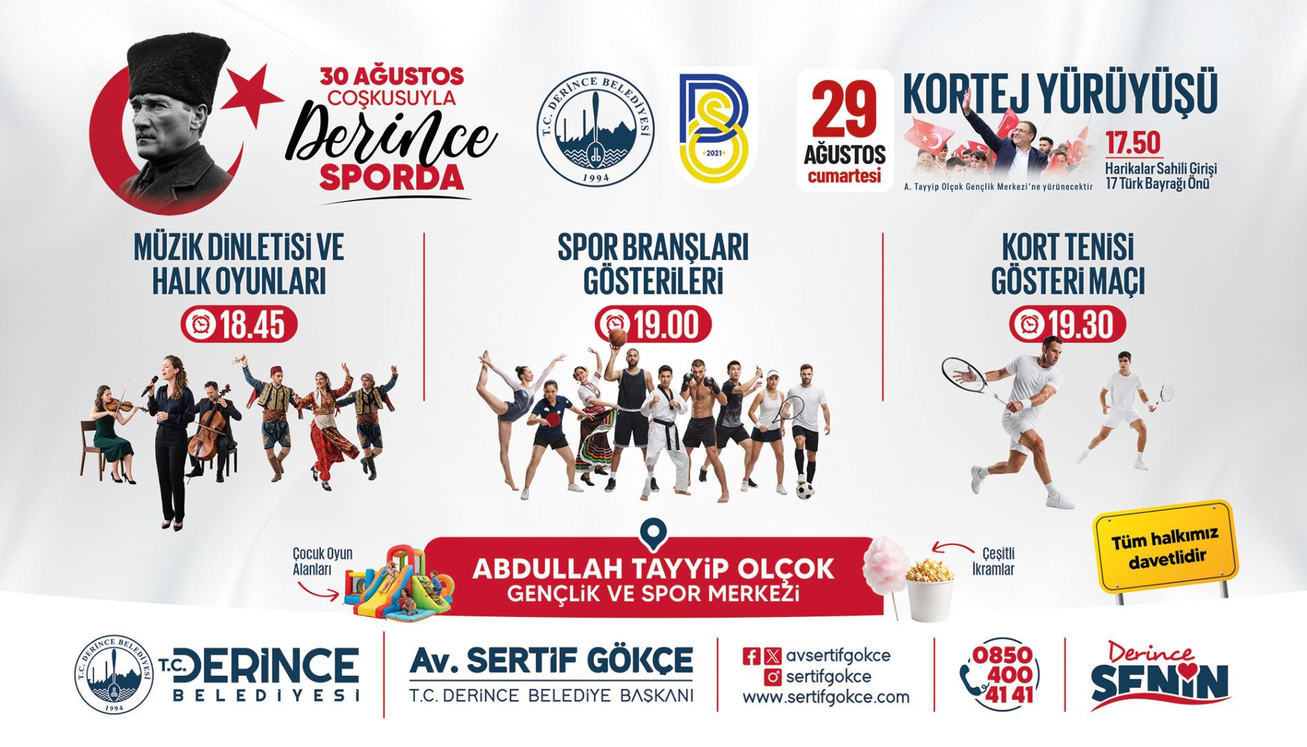 30 AĞUSTOS COŞKUSU SPOR VE MÜZİKLE YAŞANACAK 