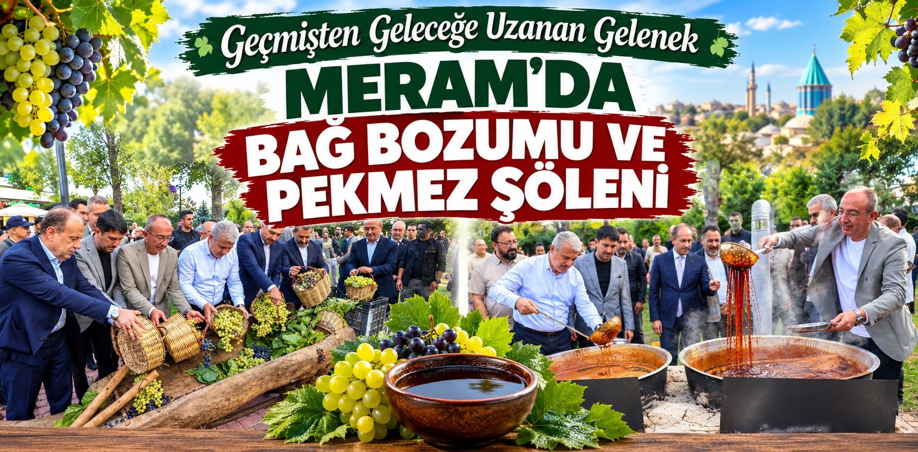 Geçmişten Geleceğe Uzanan Gelenek; MERAM’DA BAĞ BOZUMU VE PEKMEZ ŞÖLENİ 