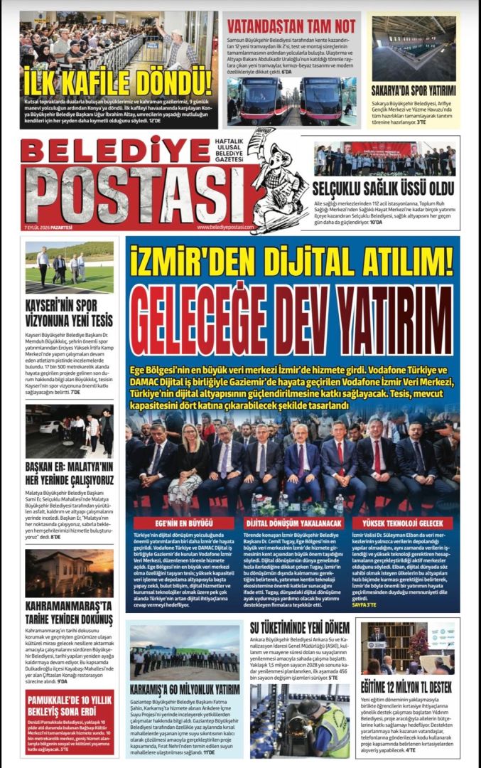 BELEDİYE POSTASI 07 EYLÜL 2026     