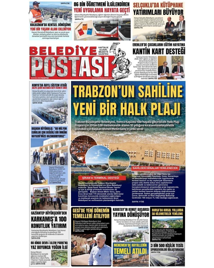 BELEDİYE POSTASI 14 EYLÜL 2026      
