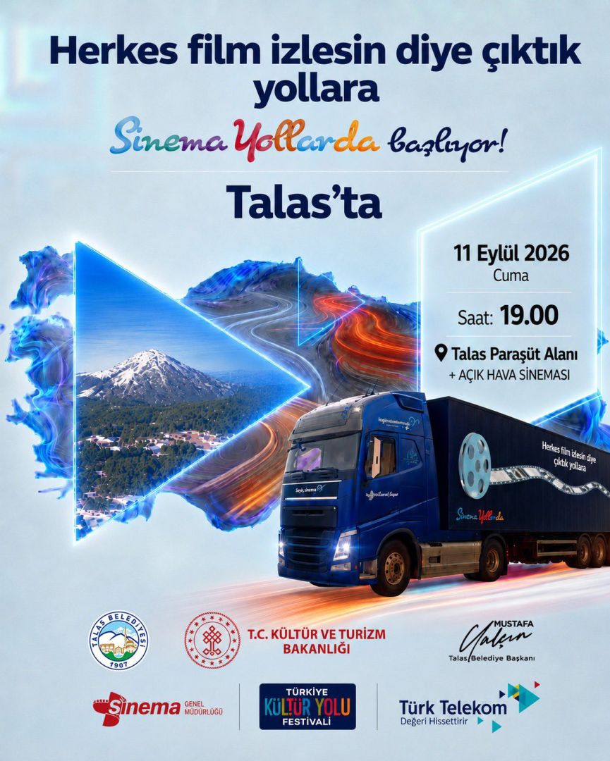 SİNEMA SEVERLER İÇİN TALAS’TA ÜCRETSİZ GÖSTERİM